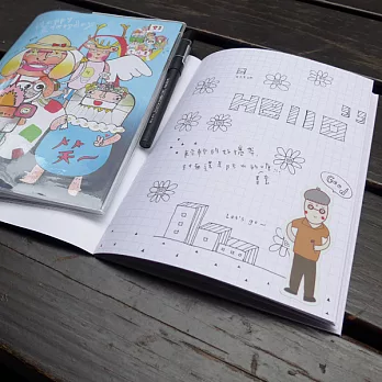 七福星 方格 筆記本 附書套彩色
