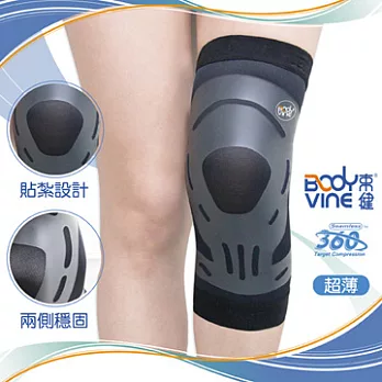 束健 超薄護膝-彈性貼紮S黑S
