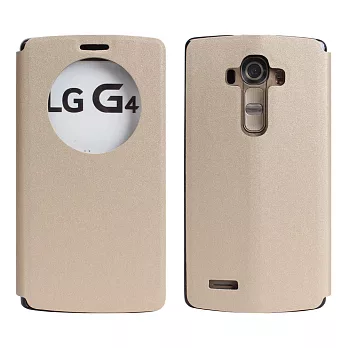 【BIEN】LG G4 絢麗金沙紋智慧透視可立皮套 (金)
