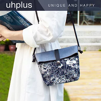 uhplus 微笑巧巧包- 簪花(藍)