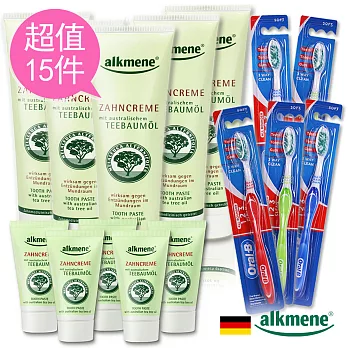 【德國Alkmene】茶樹精油潔淨牙膏電視熱銷10件(再送牙刷*5)