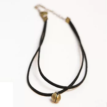 AmaZing 韓星示範復古絨龐克蘿莉風頸帶項圈 (單鈴鐺)