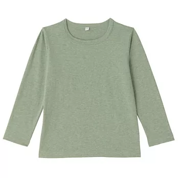 [MUJI無印良品]兒童有機棉每日兒童服長袖T恤110淺綠