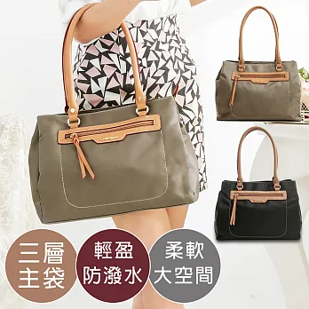 CHENSON 輕巧尼龍手提肩背包 灰(CG80203-2)