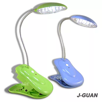 晶冠 充電式 20 LED 夾式檯燈_綠色