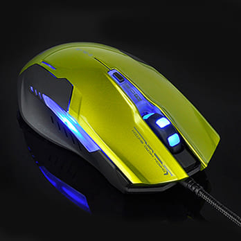 E-3lue E-Blue 宜博 Auroza type G 極光狂蛇遊戲專用有線電競滑鼠(EMS607GRAA-EU) 綠色