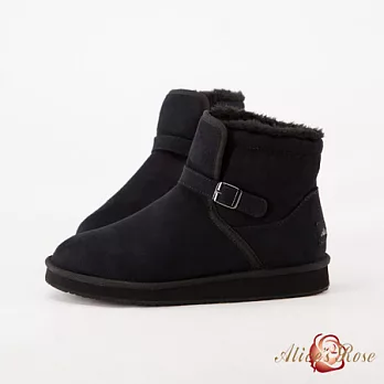 Alice’s Rose 毛絨飾帶內增高雪靴36黑色