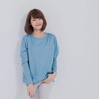 Xyza 渡日針織上衣FREE湖藍