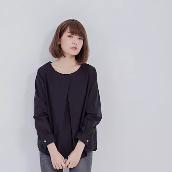 Selma 秋和褶子上衣FREE枝藤黑