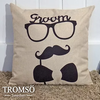 TROMSO-品味英倫棉麻抱枕/伯爵紳士