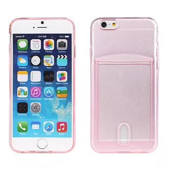 【BIEN】iPhone 6 Plus/6s Plus 插卡點紋軟質手機殼 (粉紅)