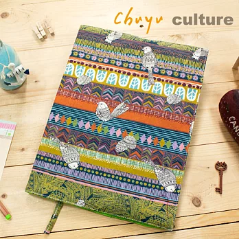 珠友 限量版書衣/書皮/書套-可調式棉布(雜誌適用)A圖繡/綠