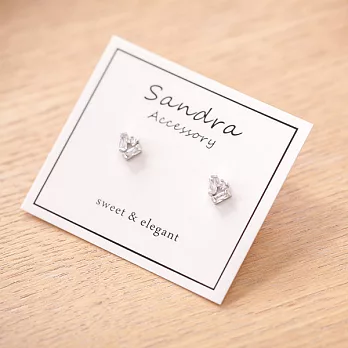 Sandra珊卓拉-幾何光芒耳環銀色