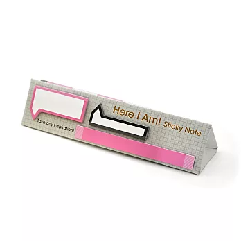 【Miccudo】三角盒標識貼 便利貼(3色)粉紅