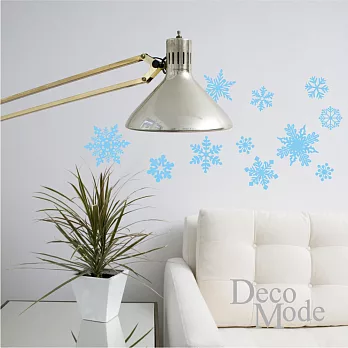 DecoWall 圖像壁貼 ◆雪花 水藍 Sky