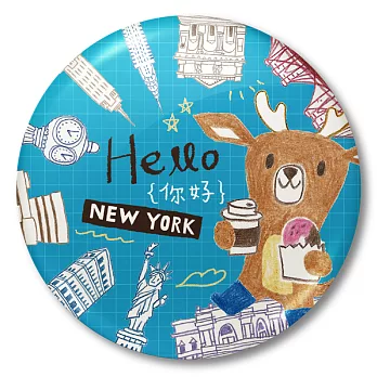 Smohouse大圓胸章:飛遊城市嘻卡遊美國紐約