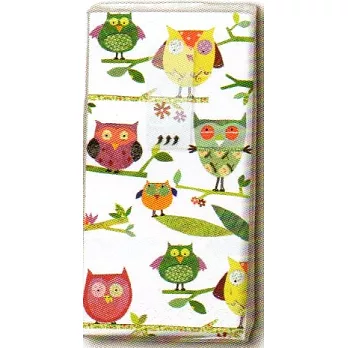 《Paper+Design》紙手帕-Colourful owls彩色的貓頭鷹