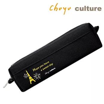 珠友 方形小筆袋/筆盒-花火巴黎黑色