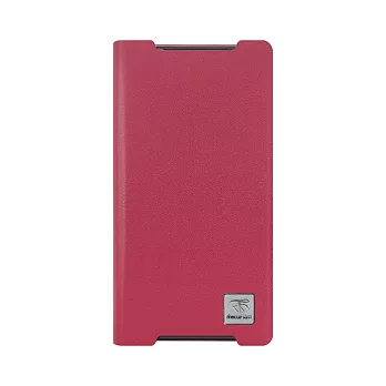 Metal-Slim Sony Xperia Z5 Compact 超薄PC內層磁吸側翻站立皮套紅