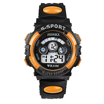Watch-123冬日戰士-粗獷豪邁多功能電子腕錶 (5色任選)橘色