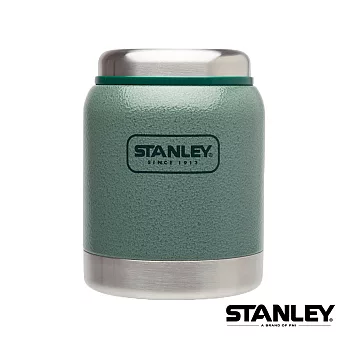 【美國Stanley】不鏽鋼保溫瓶/冒險系列保溫食物杯 0.41L錘紋綠