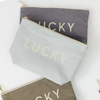 GMZ 好運字母收納萬用包-薄荷淺綠