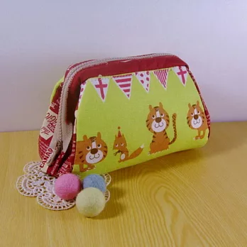 手縫ok!-老虎支架口金包(拼布材料包)