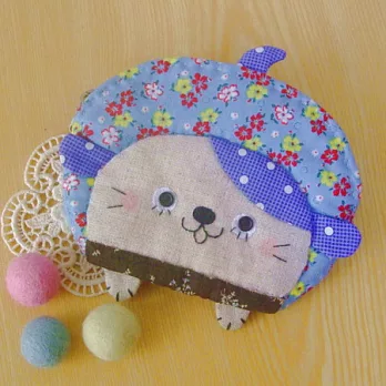 手縫ok!-歡迎回家!零錢包-小狗(拼布材料包)