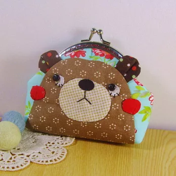 手縫ok!-熊寶口金包(拼布材料包)