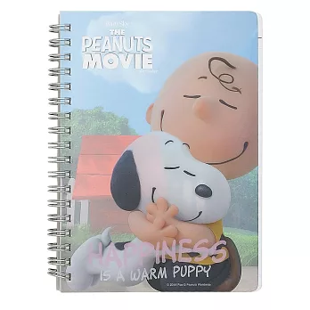 《sun-star》SNOOPY-史努比 The Peanuts Movie系列B6線圈筆記本(幸福抱抱)