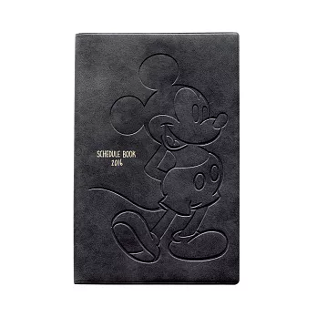 《sun-star》迪士尼2016精裝皮革人物壓紋日誌本(全身米奇黑)