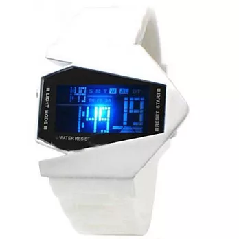 Watch-123 壯志凌雲-B2造型夜光戰鬥創意電子腕錶 (2色可選)白色