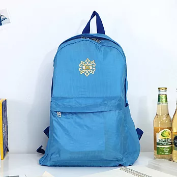 輕量炫色摺疊後背包DF001-BU天空藍