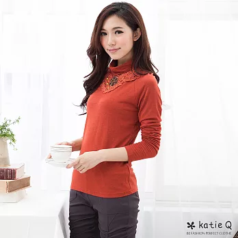【KatieQ】耀眼寶石層次上衣(4色)-FREEFREE橘