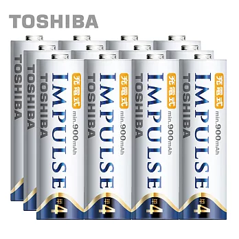 日本製TOSHIBA IMPULSE 高容量低自放電電池-高容量900mAh(4號12入)