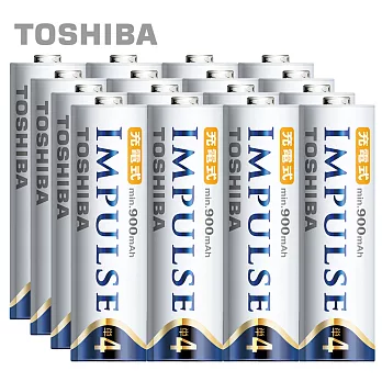 日本製TOSHIBA IMPULSE 高容量低自放電電池-高容量900mAh(4號16入)