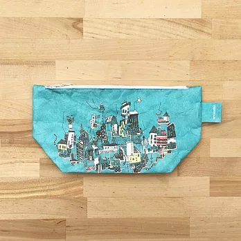 Paprcuts.de 化妝包-塗鴉風(土耳其藍)