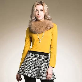 【模兒空間AMOR SPACE】5521素面純色小高領上衣(共4色)M黃