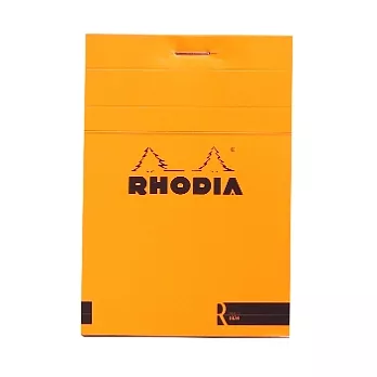【Rhodia】Basics_N°12 Le R 撞色上翻裝訂筆記本(空白/象牙白內頁)(外橘內黑)(8.5x12cm)
