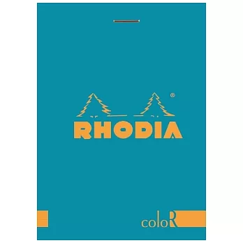 【Rhodia】Basics_N°12彩色上翻裝訂筆記本(橫線/象牙白內頁)(綠松石)(8.5x12cm)