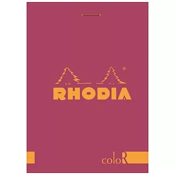 【Rhodia】Basics_N°12彩色上翻裝訂筆記本(橫線/象牙白內頁)(覆盆子)(8.5x12cm)
