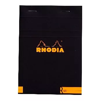 【Rhodia】Basics_N°13 Le R 撞色上翻裝訂筆記本(橫線/象牙白內頁)(外黑內橘)(A6)