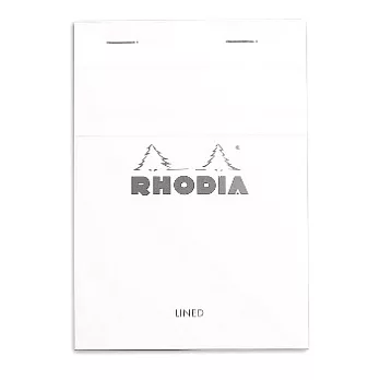 【Rhodia】Basics_N°13上翻裝訂筆記本(橫線/白內頁)(白)(A6)