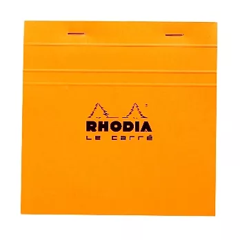 【Rhodia】Basics_N°148方形上翻裝訂筆記本(方眼/白內頁)(橘)(14.8x14.8cm)