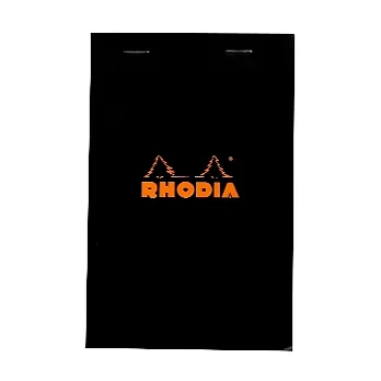 【Rhodia】Basics_N°14上翻裝訂筆記本(方眼/白內頁)(黑)(11x17cm)