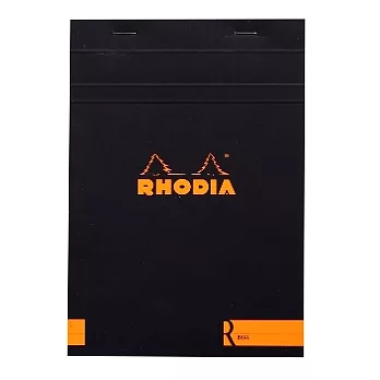 【Rhodia】Basics_N°16 Le R 撞色上翻裝訂筆記本(空白/象牙白內頁)(外黑內橘)(A5)