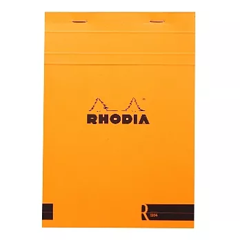 【Rhodia】Basics_N°16 Le R 撞色上翻裝訂筆記本(橫線/象牙白內頁)(外橘內黑)(A5)
