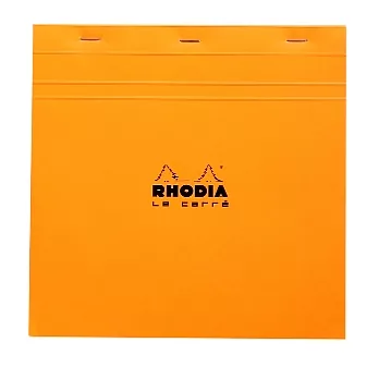 【Rhodia】Basics_N°210方形上翻裝訂筆記本(方眼/白內頁)(橘)(21x21cm)