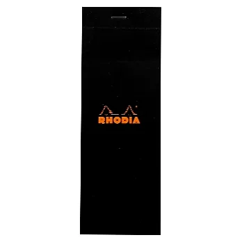 【Rhodia】Basics_N°8上翻裝訂筆記本(方眼/白內頁)(黑)(7.4x21cm)