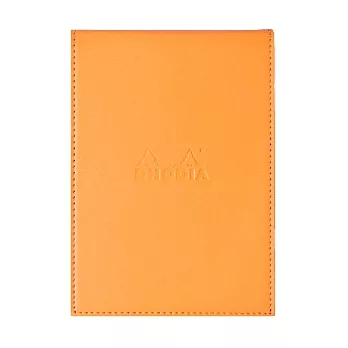 【Rhodia】Boutique_N°13皮套筆記本(方眼/白內頁)(橘)(A6)